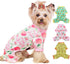 Girl Dog Pajamas, Cotton Stretchable Jammies for Extra Large Dogs, Spring Summer Doggie Pjs for Female Male (Peach