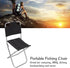 Fdit Mini Folding Chair, Portable Folding Camping Chair Folding Lawn Chair Breathable Fabric Small Backrest Fishing