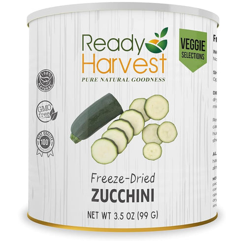 Ready Harvest Freeze Dried Food - Zucchini | Emergency Vegetables | Canned