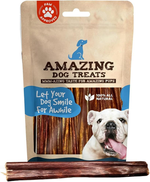 Amazing Dog Treats Gullet Sticks - 6 Inch, 20 Count, Jerky Chews for Dogs, Esophagus Beef Gullet