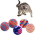 ISMARTEN 6 Pack Cat Toys Balls, 1.77" Yarn Pet Interactive Ball with
