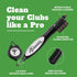 Frogger BrushPro Golf Club Cleaner with Ergonomic Grip, 2.5 ft. Retractable Cord, Sturdy Brush for Golfers