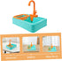 2pcs Bird Bath Tub Toy Interactive Fountain for Birds Automatic Water Circulation Vegetable Washing Basin Parrot Shower