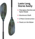 SeaSense Xtreme 2 Kayak Paddle, 84” - 2-Piece Construction, Fiberglass Reinforced Nylon Blades for Fishing &