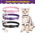 PUPTECK 3 Pack Cat Collar with Bells, Adjustable Breakaway Luminous Safety Collar for Small Kittens, Pink Black Purple
