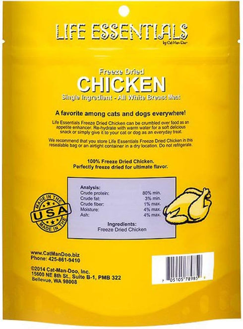 All-Natural Freeze Dried Chicken Treats for Dogs & Cats - 2 Pack (5 oz. Bag) No Grains, Fillers, Additives