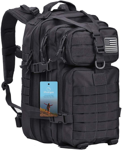 Prospo 40L Military Tactical Shoulder Backpack - Molle Bag Pack for Assault Survival & Fishing Storage