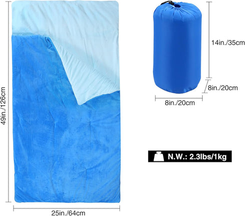 REDCAMP Kids Mummy Sleeping Bag for Camping, 3 Season Cold Weather Sleeping Bag for Boys, Girls & Teens, Blue/Rose Red