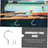 VANZACK 2 Sets Wear Resistant Multi Function Billiard Cue Hook Snooker Table Hook for Convenient Cue and Rack Storage