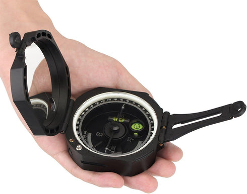 SVBONY Camping Military Compass, Pocket Transit Multifunction Lensatic Sighting Waterproof with Strap