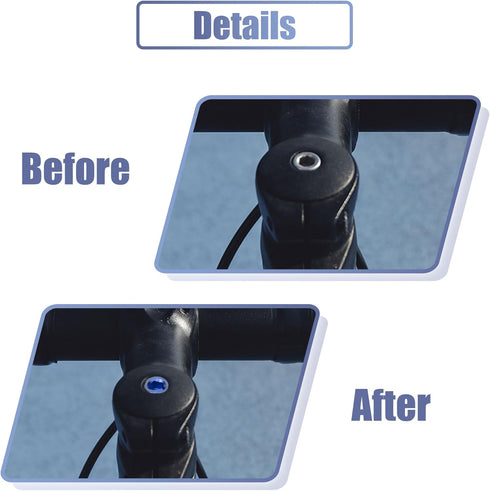 uxcell Blue Universal M6x40 Bike Stem Bolt, Bicycle Headset Stem Bolt Accessory