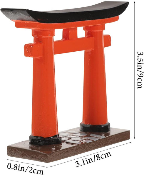 IMIKEYA Japanese Torii Gate Decoration for Fish Tank, Mini Torii Model for Aquarium Landscape and Fairy Gardens