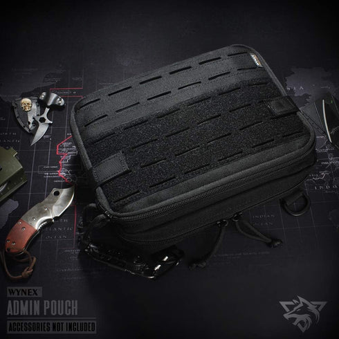 Pack WYNEX Tactical Molle Admin Pouch of Double Layer Design, Admin Pouches Molle Attachment Military Medical EMT