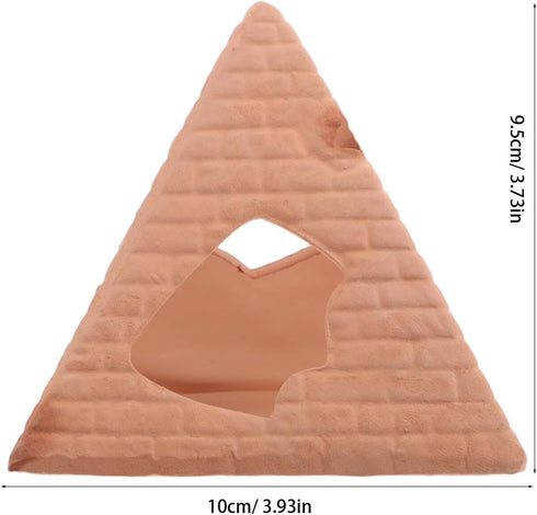 FOMIYES Aquarium Shrimp Breeding Cave and Fish Hiding Shelter Ceramic Pyramid Ornament for Fish Tank Breeding Habitat