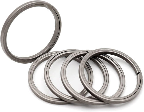Side Pushing Titanium Key Rings for Key Carabiner, Quick Release EDC Split Rings