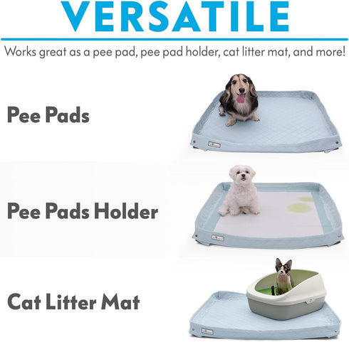 32x32 Inch Paw Inspired Critter Box Dog Pad, Large Reusable Puppy Pad for Potty Training, Whelping, or Litter Box Mat
