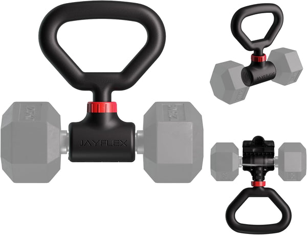 Jayflex Hyperbell Dumbbell Converter - Adjustable Barbell Set for Home Fitness, Up to 200 lb Capacity