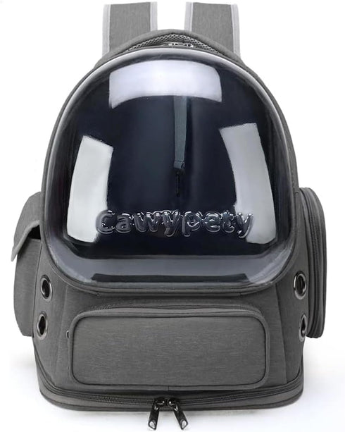 Cat Backpack Carrier, Breathable Large Space Bubble Pet Backpack for Kitty Small Dog up to 12lbs, Transparent &