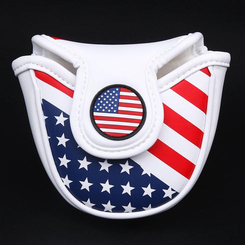Stars & Stripes Golf Mallet Putter Head Cover Protector with Magnetic Closure
