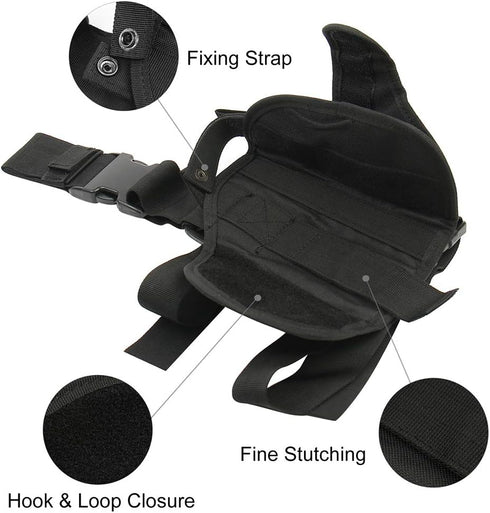 Right Handed Tactical Drop Leg Holster, Pistol Gun Holster Leg Harness