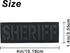 Reflective Laser Cut Sheriff Patch, Small 4x1.4 inch Subdued Black County Office Patch for Tactical Gear