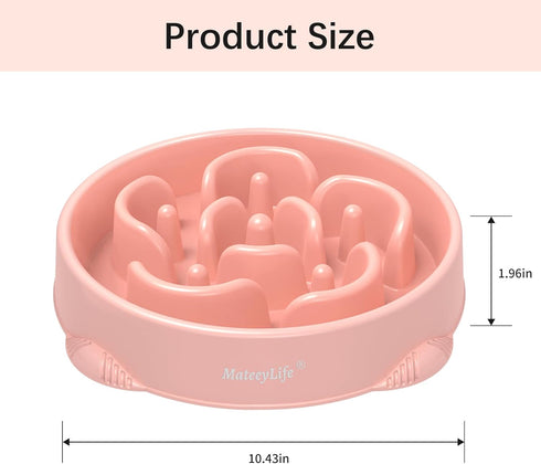 MateeyLife Large Slow Feeder Dog Bowls 2PCS - Anti-Choking Puzzle Non Slip Interactive Dog Feeding Bowls