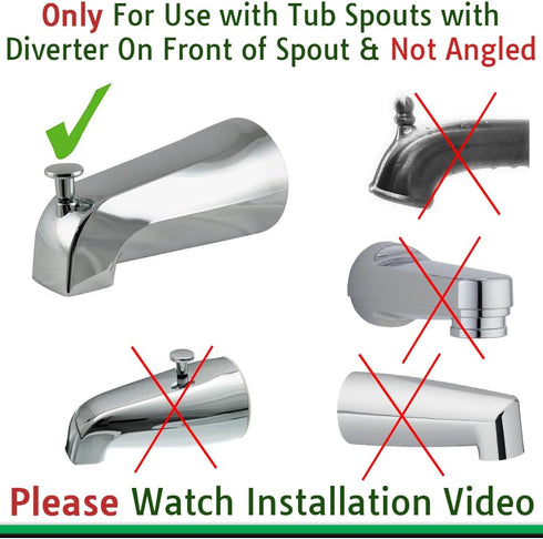 Wondurdog Bathtub Spout and Garden Hose Attachment Dog Wash Kit w/Splash Shield and Rubber Scrubbing Teeth. Tub Spouts