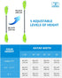 OCEANBROAD Adjustable Kayak Paddle, 86in/220cm to 94in/240cm for Boating and Canoeing