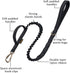 EXCELLENT ELITE SPANKER Tactical Military Dog Leash, Space Aluminum Hook Clips, Elastic Bungee Rope with 2 Handles