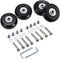 OwnMy 50mm x 18mm Set of 4 Luggage Suitcase Replacement Wheels, Rubber Swivel Caster