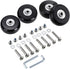 OwnMy 50mm x 18mm Set of 4 Luggage Suitcase Replacement Wheels, Rubber Swivel Caster
