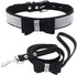 Bow Tie Dog Collar and Leash Set, Bling Rhinestone Crystal Diamond Collars for XXS XS Small Medium Large Dogs, Black S