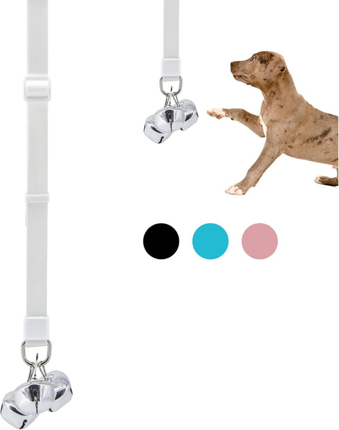 SVD.PET Puppy Bell Doorbell, Adjustable Dog Bell for Potty Training, Attach to Doorknob or Near Door (White)