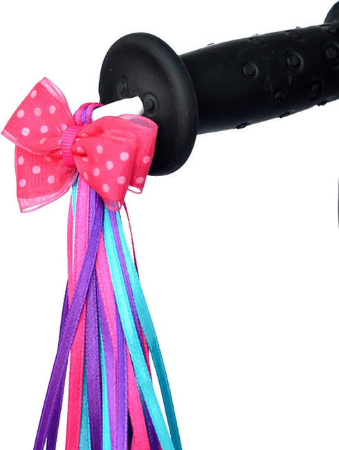 Kids' Bicycle Bowknot Streamers, Scooter Handlebar Tassel for Boys Girls, Blue Purple
