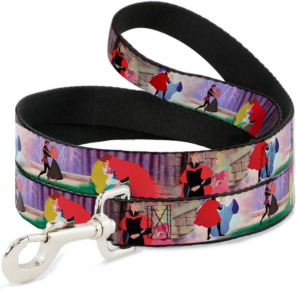 Buckle-Down Pet Leash - Sleeping Beauty & Prince Scenes, 6 Feet Long, 1" Wide
