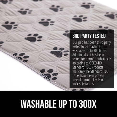 GORILLA GRIP Washable Puppy Pads, Slip Resistant Dog Crate Mat, Waterproof Cloth Pee Pad, Reusable Pet Incontinence