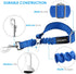 URPOWER 2 Pack Dog Seat Belt - Retractable Car Harness Adjustable Pet Safety Belt with Elastic Bungee Buffer