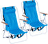 UDeuxff Folding Beach Chair Set of 2,4-Position Portable Backpack Beach Chairs for Sand