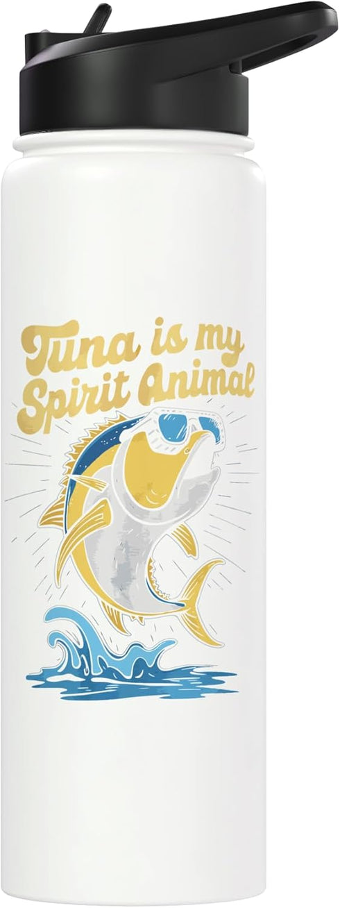 Tuna Fish Tuna Lovers Tuna Is My Spirit Animal Stainless Steel Insulated Water Bottle