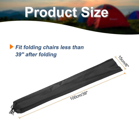 4pcs 39" 6" HARFINGTON Camp Chair Replacement Bag x Large Nylon Foldable Carrying Bag Outdoors Folding Chair Cover