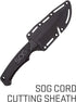SOG FK1001-CP Survival Knife with Sheath - 4 Inch Tactical Fixed Blade Bushcraft Knife