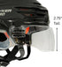 TronX S40 Vented-Cut Hockey Helmet Clear Visor, Anti-Scratch/Anti-Fog, CE Certified