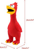 2 Pack CHIWAVA Squawking Latex Dog Toy Chicken Duck Squeeze Squeak Interactive Play for Medium Large Dogs Assorted