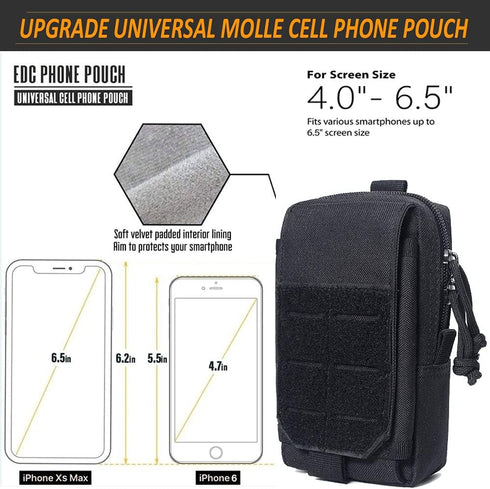 VIIDOO Upgrade Tactical Molle Pouches, Utility Pouches with Laser Cut Design, Military Medical EMT Pouch