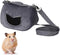 Small Pet Carrier Bag, Gray Flannelette Portable Breathable Carrier for Small Pets (M)