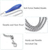 Chain Leash Metal Dog Leash, Chrome Plated with Soft Padded Handle for Medium Dogs (M, Blue Handle)