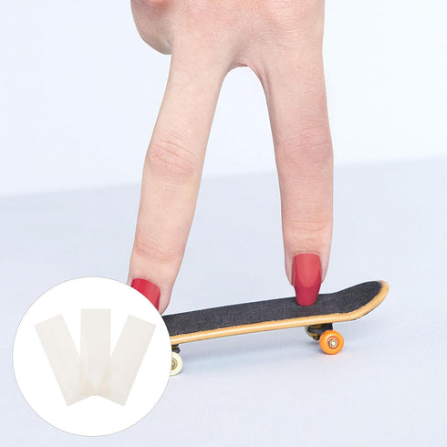 3-Pack balacoo Self-Adhesive Fingerboard Tape Transparent Foam Grip Pads for Mini Skateboards Non-Slip Cushioning