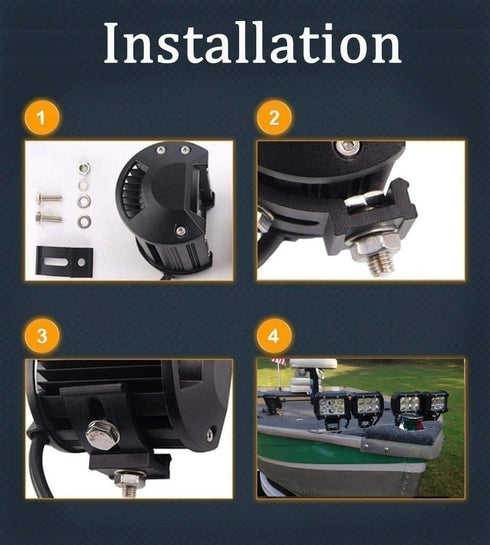 Shangyuan 2pcs Pontoon Boat Docking Light - Marine LED Spreader & Navigation Lights, Green