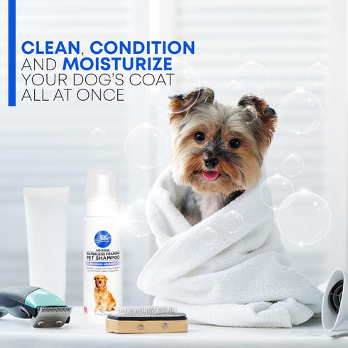 Fuller Brush No-Rinse Waterless Foaming Pet Shampoo – Cleans, Conditions & Moisturizes, Easy Bathing