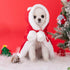 ANIAC Pet Christmas Costume Poncho Cape with Hat, Santa Claus Cloak for Cats & Small Dogs (Large, Red)